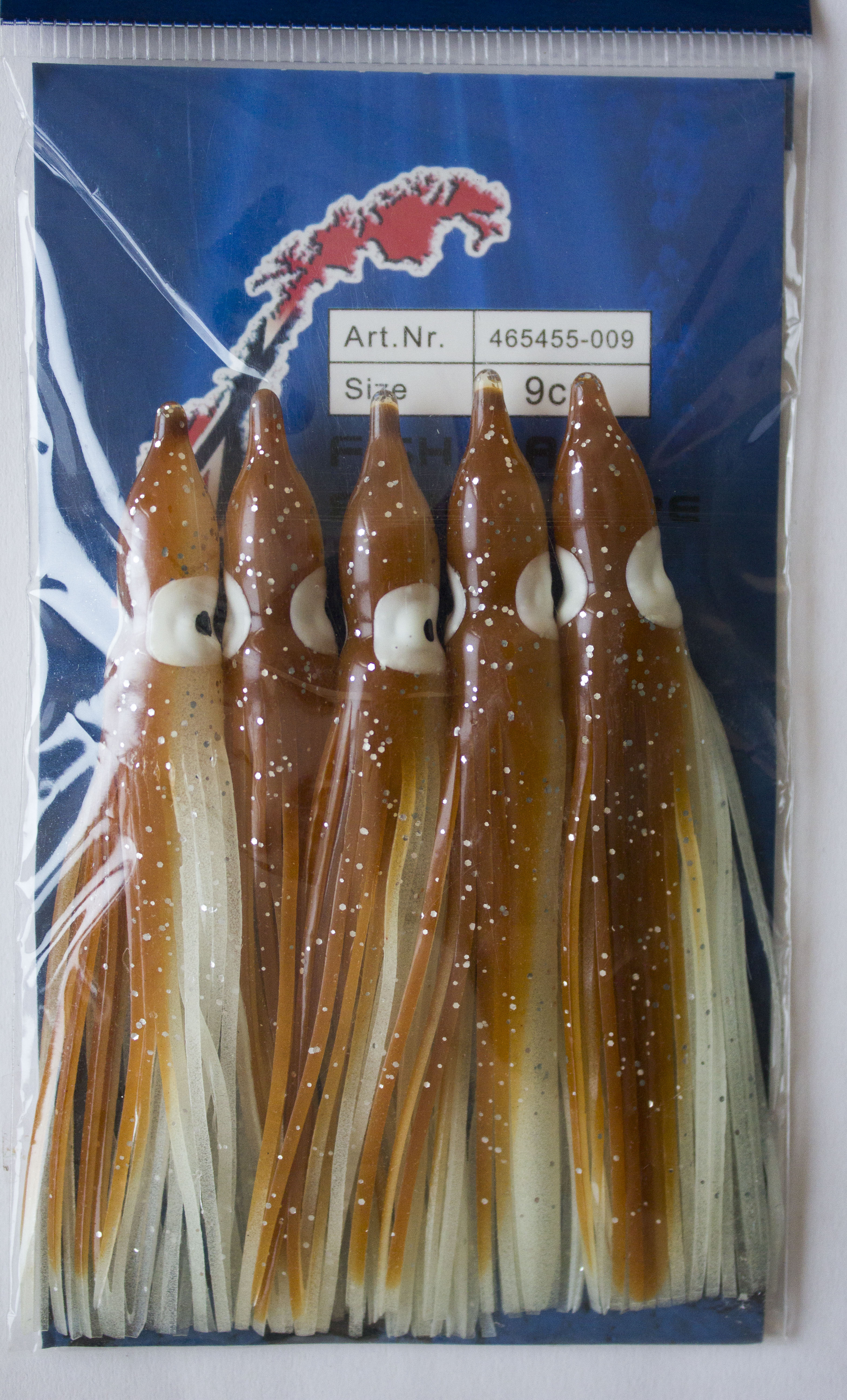 Tintenfisch-Angelköder im Paket. Salzwasser-Angelgerät zum Meeresangeln. – Fishing Adventure GmbH
